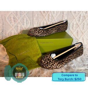 Tory Burch Reva Travel Ballet Leopard